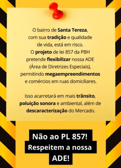 Votação do PL 857 que descaracteriza Santa Tereza